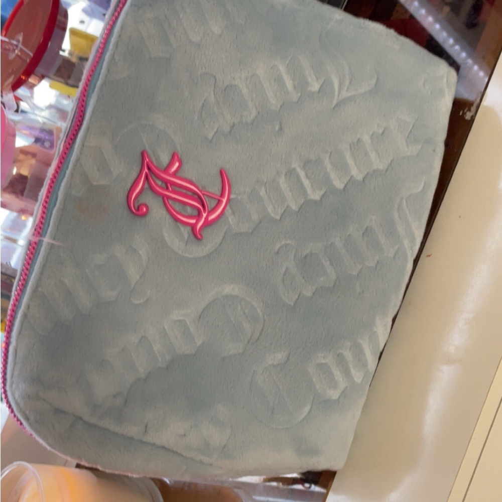 Juicy Couture Blue and Pink Cosmetic Bag